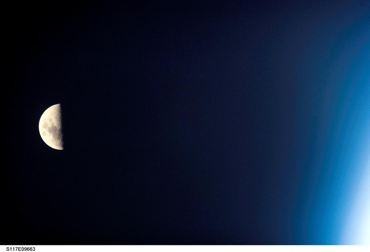 View of the Moon taken by STS-117 Crewmember