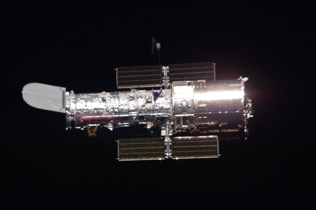 View of the HST after being released from the Shuttle Atlantis