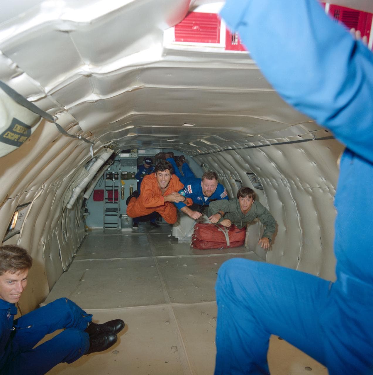 View of Zero-G training for astronauts and payload specialists
