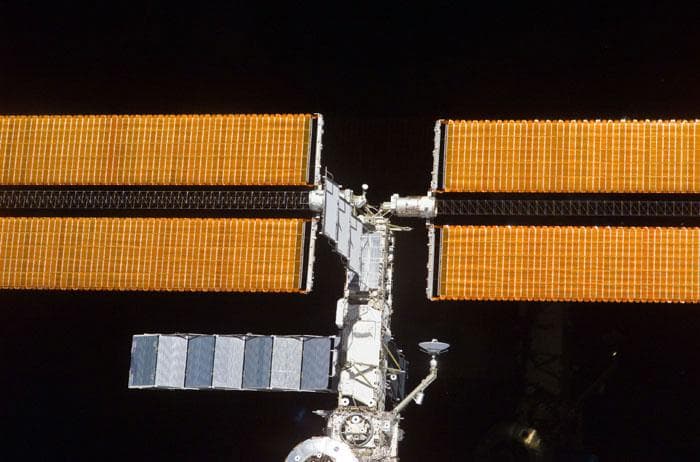 ISS seen during flyaround