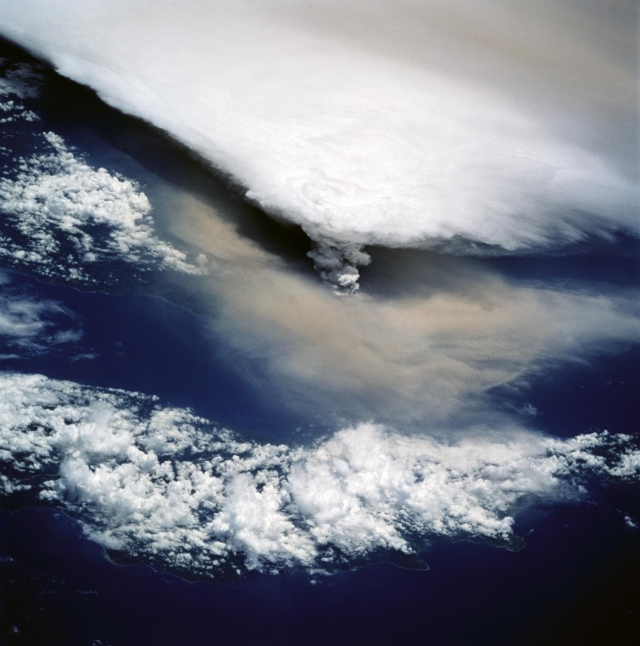 View of New Guinea Volcano as seen from STS-64